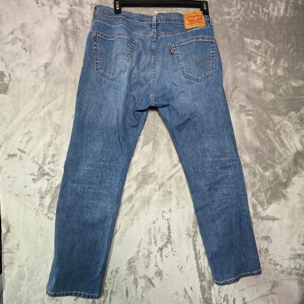 Levis 505 Regular Fit Straight Leg Blue Denim Jeans Mens 34x30 Medium Wash